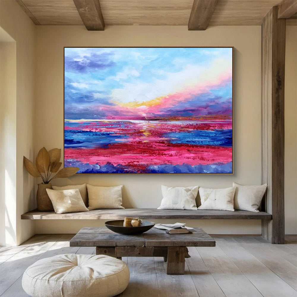 pink sunset artwork